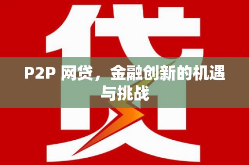坡头P2P 网贷，金融创新的机遇与挑战