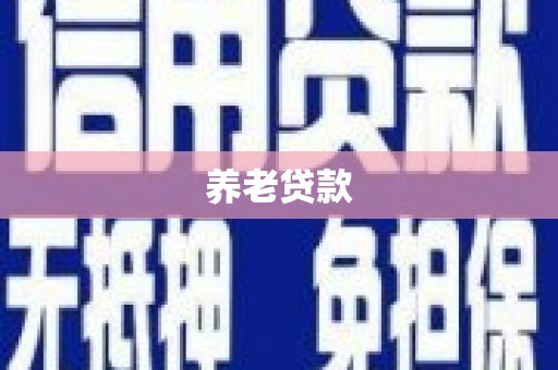 坡头养老贷款