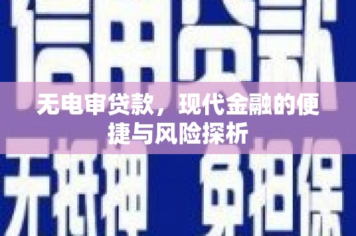 坡头无电审贷款，现代金融的便捷与风险探析