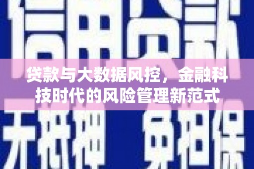坡头贷款与大数据风控，金融科技时代的风险管理新范式