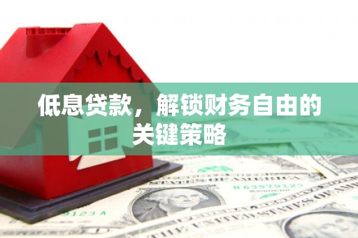 坡头低息贷款，解锁财务自由的关键策略