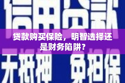 坡头贷款购买保险，明智选择还是财务陷阱？