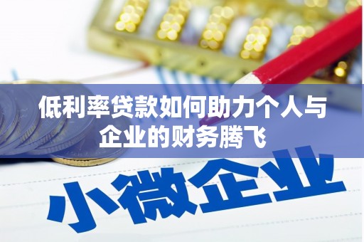 坡头低利率贷款如何助力个人与企业的财务腾飞