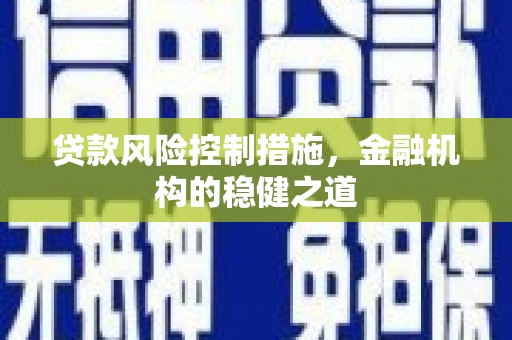 坡头贷款风险控制措施，金融机构的稳健之道