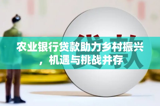 坡头农业银行贷款助力乡村振兴，机遇与挑战并存